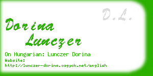 dorina lunczer business card